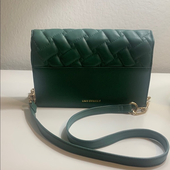 “Like Dreams” Green Quilted Crossbody Bag - Picture 1 of 6